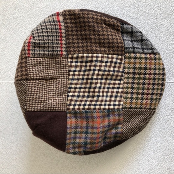 Wool Patchwork Flat Cap - Picture 3 of 5